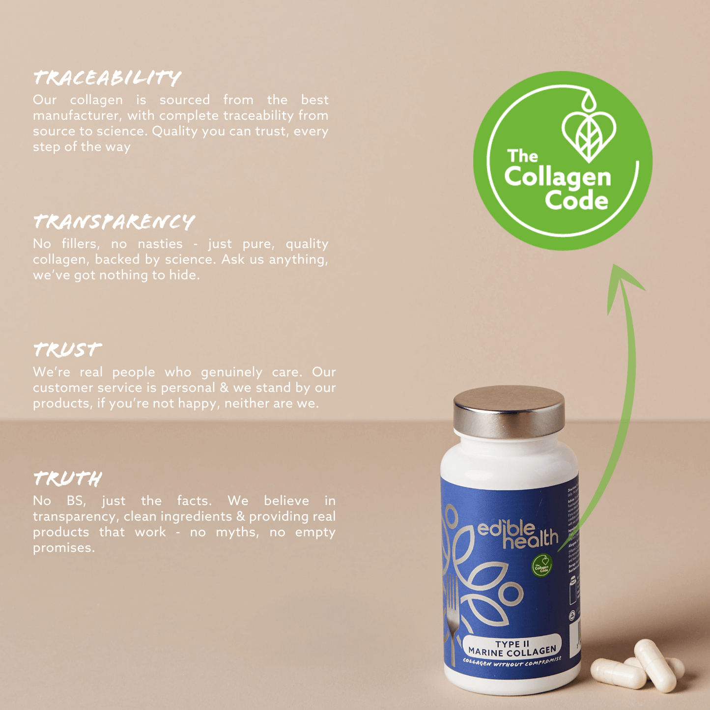 The Power & Mobility Bundle (Bovine Collagen Powder Type I & III + Marine Type II Collagen Capsules)
