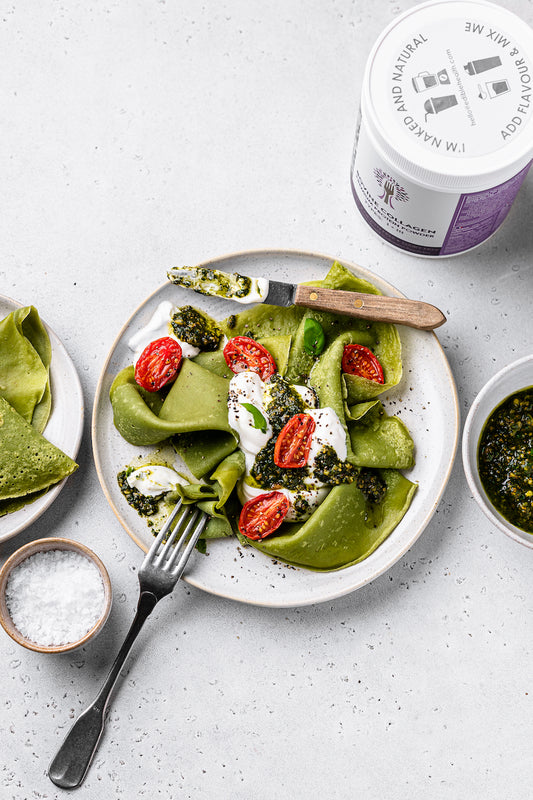 Spinach Collagen Crepes Recipe