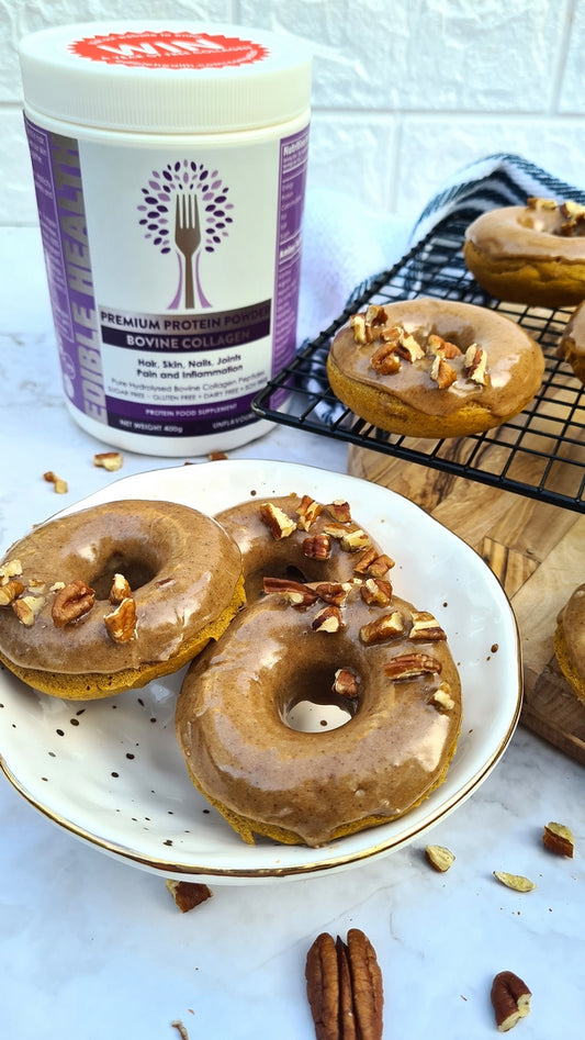 Pumpkin Doughnuts with Maple Collagen Frosting Recipe