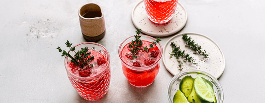 Raspberry Lemon Thyme Collagen Spritzer
