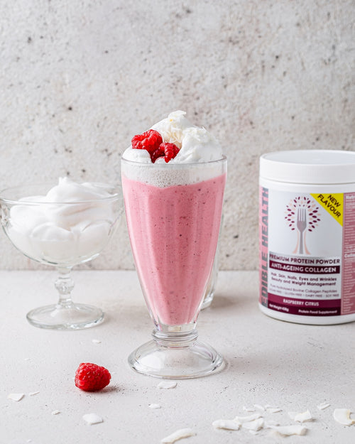 Raspberry Collagen Milkshake Recipe