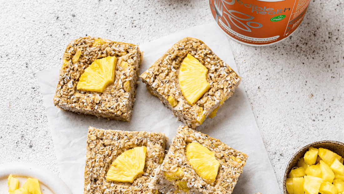 Pineapple and Coconut Baked Oats with Collagen
