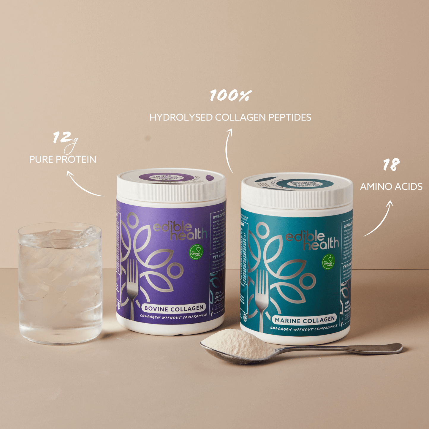Mixed Powder Bundle (Bovine Collagen Tub + Marine Collagen Tub)