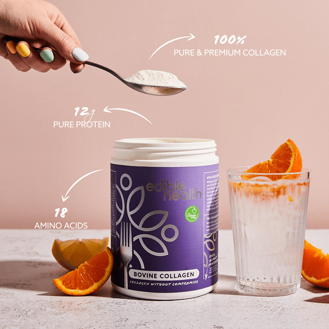 Bovine Collagen Powder 400g Type I & III + Marine Type II Collagen Capsules