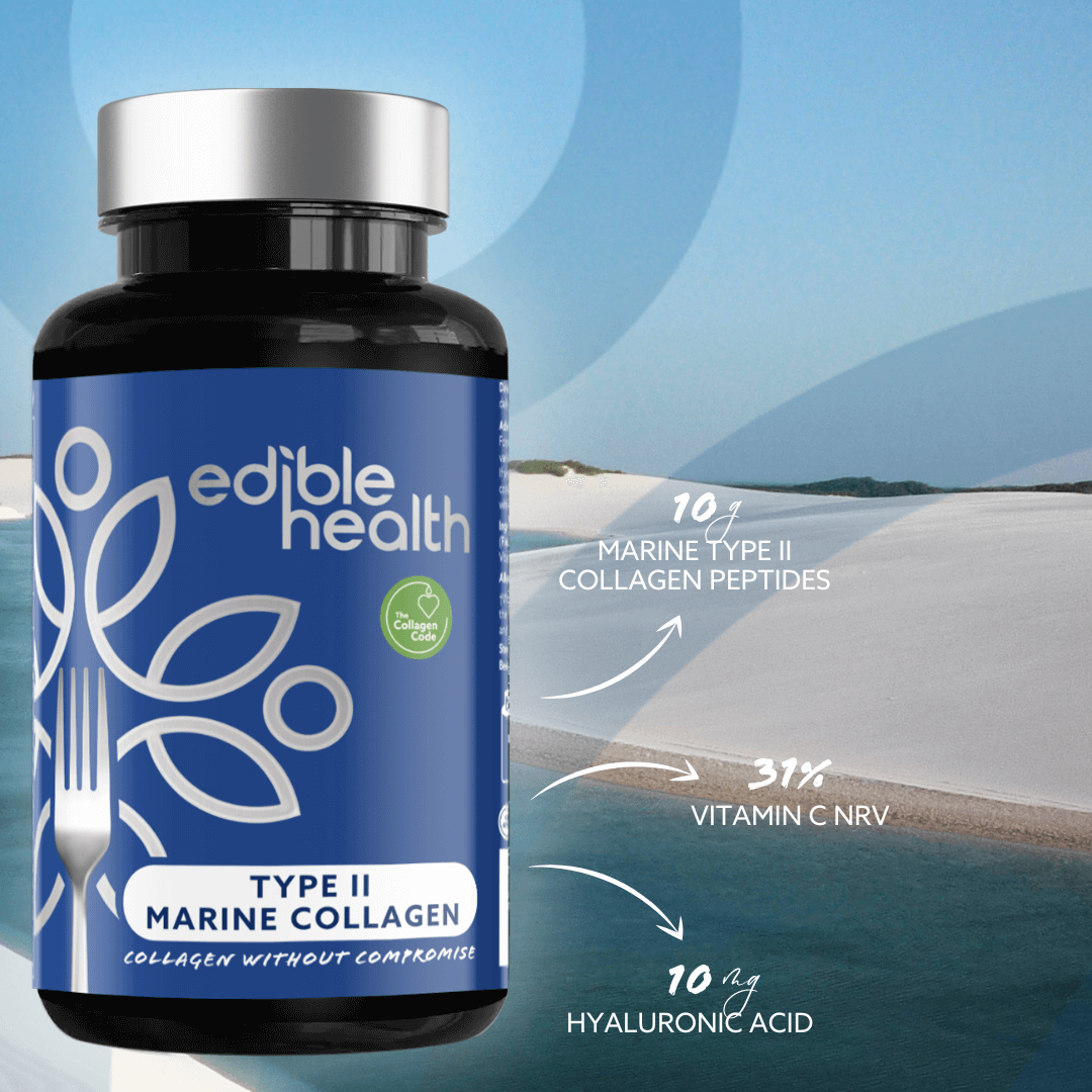 Bovine Collagen Powder 400g Type I & III + Marine Type II Collagen Capsules