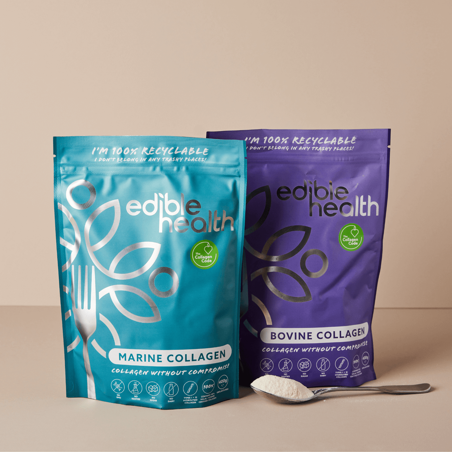 Bovine and Marine 2 x 400g Refill Pouches Bundle